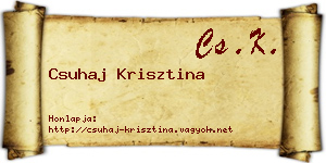 Csuhaj Krisztina névjegykártya